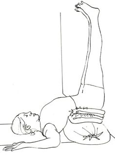 a drawing of a person doing a handstand on the ground with their feet in the air