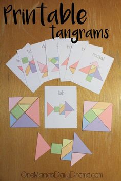 these printable tangrams are perfect for the classroom