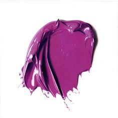 the purple paint is being used to create an abstract painting on a white background,