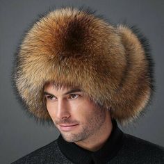 ad eBay - Winter Mens Real Fox Fur Hat Trapper Ushanka Cossack Warm Ski Furry Caps - Buy Now, click the link (eBay) Russian Winter Hat, Fur Hat Men, Russian Ushanka, Leather Tops, Winter Fur Hat, Western Outfits Men, Russian Winter, Russian Men, Leather Hat