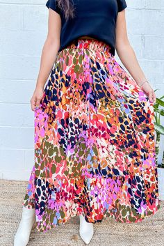 Ruffled Maxi Skirt, High Waist Maxi Skirt, High Waisted Maxi Skirt, Abstract Floral Print, Spring Skirts, Floral Maxi Skirt, Maxi Styles, Printed Maxi Skirts, Printed Maxi