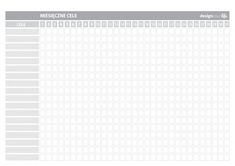 a printable medical checklist with the words medicine written in white and gray on it