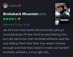 an image of a tweet from brokeback mountain with the caption on it