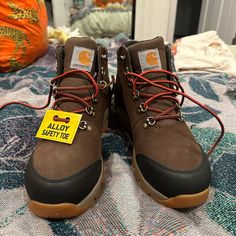 Work Boots Originally Purchased For Working In A Brewery But Never Worn. Tags Still On. Great For Any Kind Of Industrial Setting! Steel Toed Boots, Carhartt Shoes, Carhartt Womens, Steel Toe Boots, Carhartt Women, Boots Waterproof, Winter Rain, Work Boots, Rain Boots