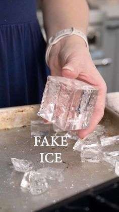 Fake Drinks Prop Diy, How To Make Fake Ice Cubes, Fire And Ice Decorations Diy, Diy Ice Sculpture, Ice Sculptures Party, Fire And Ice Decorations, Ice Themed Party, Ice Theme Party, Ice Party Theme