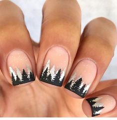 Fingernails Painted, Tree Nail Art, Rain Tree, Simple Fall Nails, Art Deco Nails, Tree Nails, Stylish Nails Designs, Pretty Nail Art Designs, Colorful Nail Designs