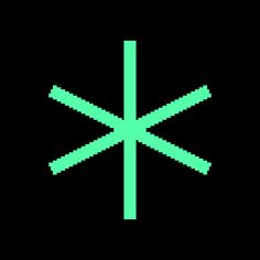 the cross symbol is green and has four intersecting lines in each corner, forming an x