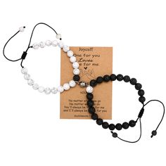 PRICES MAY VARY. Diffuser Bracelet: The Matching bracelets can naturally attract each other when you hold his or her hand. One for you, one for me. Or you can drop your favorite oil on the lava stone. It holds the smell of the essential oils strongly enough to last your grandma mother daughter dad son Bf or Gf throughout the day. Using it during meditation or yoga will make meditation and yoga more effective. Perfect Jewelry Gift: There are 2 Matching matching couple bracelets, a message card, C Relationship Bracelets, Promise Bracelet, Matching Couple Bracelets, Lava Stone Bracelet, Unique Jewelry Gifts, Farewell Gifts, Christmas Bead, Matching Couple, Crystal Beads Bracelet