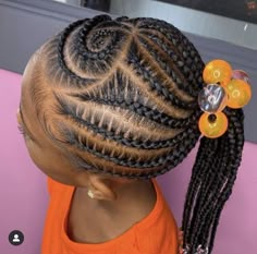 Girls Cornrow Hairstyles For Kids, Hearts Hairstyles, Cute Hair Bows, Kids Curly Hairstyles