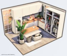 Sims 4 Family, Laundry Space