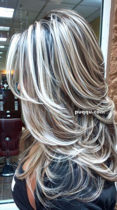 #fashion, #style, #outfitinspiration, #beauty Hair Color Ideas To Blend Gray, White Hair With Gray Lowlights, Colored Gray Hair Ideas, Highlight Balayage Blonde, Gray Hair Blending Blonde, Blonde Hair With Dark Brown Lowlights, Blonde Hair With Black Lowlights, Blonde Hair With Highlights And Lowlights, Blending Gray Hair With Blonde