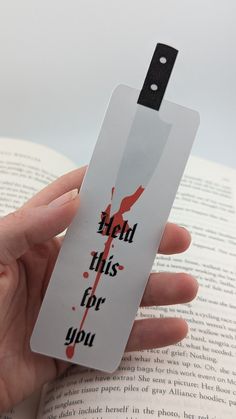 a bookmark with the words read this for you printed on it