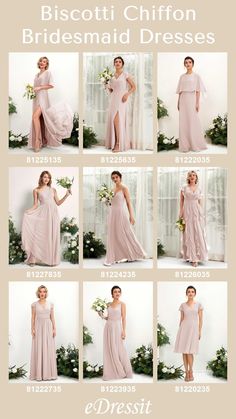 bridesmaid dresses in different styles and colors