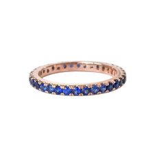 "This finely handcrafted ring is made completely of 14K solid gold and pavé set with genuine AAA quality round brilliant cut natural real Sapphire gemstones. Perfect for stacking. ♦ Band Width: approximately 2.3mm ♦ Metal Finish: High Shine Polish ♦ This design is available in Rose, White and Yellow 14K Gold; also in 14K White Gold with Black Rhodium Plated Finish ♦ Please note that this item takes about 3 to 5 business days for production, prior to shipping. ♦ This item is proudly made in USA a Blue Sapphire Eternity Band, Sapphire Eternity Band, Handcrafted Rings, Band Engagement Ring, Black Rhodium, Eternity Band, Sapphire Gemstone, Link Necklace, Eternity Bands