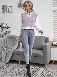 Sweater Vest Outfit, Casual College Outfits, Causual Outfits, Mode Inspo, Outfit Inspo Fall, Business Casual Outfits, Outfit Casual