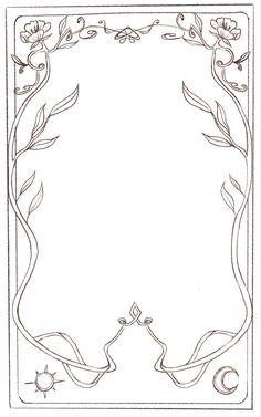 an ornate frame with flowers and leaves