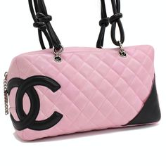 Chanel Cambon Line Bowling Bag Leather Pink Chanel Cambon, Bowling Bags, Bowling, Chanel Bag, Pink Color, Leather Bag, Bag Lady, Chanel, Handbags