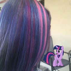 not mine Purple Hair Halloween Costumes, Twilight Sparkle Hair, Mlp Hair, Sparkle Hair, Skunk Hair, Tv Character, Hair Color Streaks, Mlp Characters, Hair Streaks