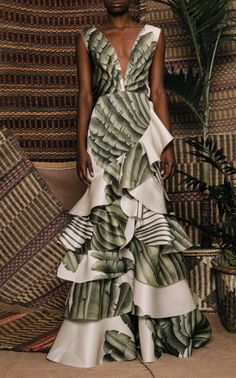 Cotoure Dress Haute Couture, Cancun Wedding Outfit Guest, Morroco Outfits, Brazil Dress, Johanna Ortiz Dresses, Sukienki Maksi, Coconut Palm, Organza Dress, Johanna Ortiz