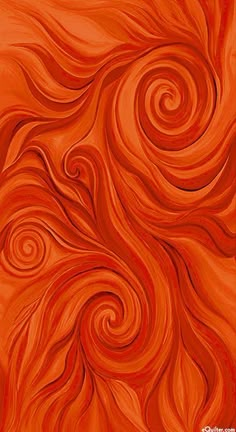 an orange background with swirls in the middle