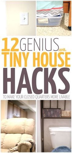 You'll love these genius tiny house hacks for keeping a small apartment organized and neat. These home organization tips also teach little DIY tricks and tools for making a small house feel bigger. Tiny House Organization Hacks, Small House Hacks, Apartment Hacks Organizing, Tiny House Organization, Tiny House Hacks, Small Apartment Organization, Small House Organization, Small House Living, Apartment Hacks