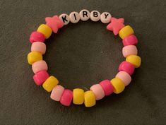 Character Bracelet Ideas, Girlfriend Valentine Gifts Ideas, Kirby Kandi, Pony Bead Bracelet Ideas, Bracelet Ideas Pony Beads, Pony Bead Bracelets Ideas, Boyfriend Valentine Gifts, Gifts Ideas For Girlfriend