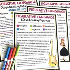 four different types of language posters with markers