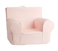 a pink children's chair with the word palmer written on it in white lettering