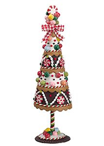 a christmas tree made out of cookies and candies