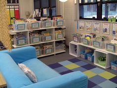 a room filled with lots of books and toys