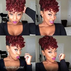 Regal Hairstyles, Short Crochet Hairstyles, Updo Cabello Natural, Hairstyles Crochet, Short Crochet, Crochet Hairstyles, Curly Crochet Hair Styles