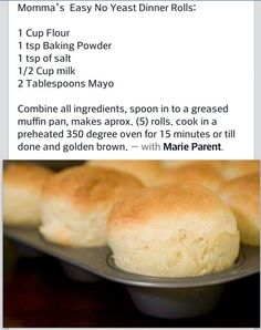 a facebook post with rolls on a plate