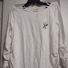 Nwt Snoopy Peanuts T-Shirt Women's Medium M Long Sleeve Runs Small As This Is Japanese Sizing Peanuts Shirt, Target Shirts, Target Shirt, Peanuts T Shirts, Snoopy Shirt, Korean Clothes, Grey Crop Top, Clothes Ideas, Korean Outfits