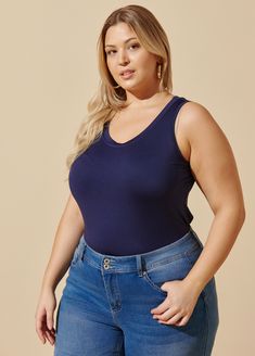 The Easy Basic Tank is the go-to layering piece that can be dressed up or down. Fitted and versatile, this staple can be worn all year long. We recommend sizing up for a more comfortable loose fit. Versatile Tank Top For Fall Layering, Stretch Tank Top For Fall Layering, Plus Size Trendy, Seductive Clothes, Scoop Neck Tank Top, Knit Tank Top, Layered Tops, Ashley Stewart, Knit Tank