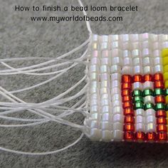 the bead loom bracelet is made with beads