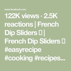 122K views · 2.5K reactions | French Dip Sliders 🔥 | French Dip Sliders 🔥 #easyrecipe #cooking #recipes | By Kyle Istook | Facebook Sliders French Dip, Bacon Casserole Recipes, French Dip Sliders, Bisquick Chicken, Creme Brulee Cheesecake, Cream Sauce For Chicken, Pecan Cobbler, Sliced Roast Beef, Chicken Fried Rice Recipe