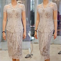 Kebaya Modern Simple, Vera Kebaya, Brokat Modern, Dress Brokat Modern, Kebaya Brokat