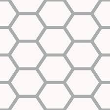 a white and gray hexagonal tile pattern