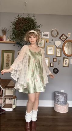 Not Dressed Like That You Aren't, Fairycore Clothing Aesthetic, Vintage Prom Dresses 70s, Art Inspired Outfits, Faeriecore Fashion, Light Whimsigothic Outfits, Modern Fairy Outfit, Modern Fantasy Fashion, Hippiecore Outfits