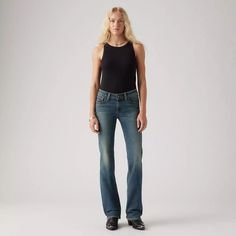 Superlow Bootcut Women's Jeans - Dark Wash | Levi's® US Levi's Jeans, Levis Jeans, On The Road, Jacket Outfits, Bootcut Jeans, Color Show, Style Icons, The Road, Women's Jeans