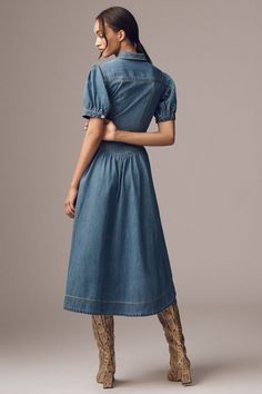 Rent Short-Sleeve Denim Midi Shirt Dress from Nuuly. Pick 6 items for $98/month. Free shipping + returns. Fall Relaxed Fit Short Sleeve Denim Dress, Fitted Denim Dress With Pockets For Daywear, Chic Short Sleeve Denim Dress For Daywear, Medium Wash Short Sleeve Denim Dress For Fall, Fall Medium Wash Short Sleeve Denim Dress, Fall Season Medium Wash Short Sleeve Denim Dress, Fall Short Sleeve Denim Dress, Fall Denim Dress With Short Sleeves, Fitted Denim Dress With Short Sleeves For Casual Wear