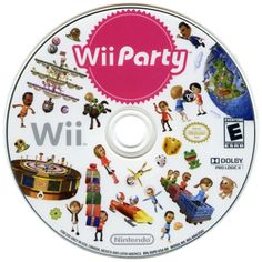 wii party game disc with various cartoon characters on it