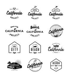 the california project logo is shown in black and white, with several different logos on it