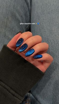 +23 Captivating Coffin Nail in 2024 You'll Want To Try This Season #nailart #naildesigns #nailinspiration #nailsofinstagram #nailgoals #nailtrends #nailfashion #nailswag #naillove #nailaddict Blue Chrome Pedicure, Blue Tiger Eye Nails, Black And Blue Chrome Nails, Nye Nails Blue, Dark Blue Shiny Nails, Blue Chrome Design Nails, Navy Blue With Chrome Nails, Holographic Blue Nails, Blue Nails Ideas Design