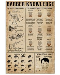 an old poster with instructions on how to cut your own hair and shave it's head