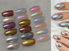 STOREWIDE ⭐️Buy 3 , Get Free Shipping  Code:  SHIPF3⭐️                         Or  ⭐️Buy $30 or more, Get Free Shipping 15% off  when you buy 3 Code:  CAT1530 30% off when you buy 6 Code:  CAT3069 Selling beautiful high quality Chrome, Mermaid Nail Powder for sale. Colors: SET 1: Chrome SET 2: Mix SET 3: Mermaid Enjoy different effect and shade with a single product  Easy to use: High quality nail powder sitting on nail so easily and give you super shiny effect How to use: 1. Apply no wipe base Glitter Chrome Nails, Mirror Powder Nails, Mermaid Nail Powder, Chrome Nail Colors, Decoration Nails, Mermaid Nail, Chrome Nail Powder, Mermaid Nails, Beauty Make-up