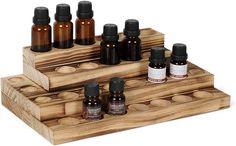 "Buy the NEX™ Essential Oils 4-Tier Storage Holder at Michaels. com. Keep your oils right at your fingertips with quick, easy access. Keep your oils right at your fingertips with quick, easy access. This is the perfect rack to keep by your diffuser, or wherever you use your oils the most. Effortlessly protect and organize your essential oil collection while keeping your oils safe in a sturdy, upright position. It can also be used to hold nail polish or small spice jars. Details: Brown 6.5\" x 3. Essential Oil Organizer, Essential Oils Storage, Nail Polish Display, Essential Oils Organization, Essential Oils Collection, Living Brand, Polish Display, Burnt Wood, Essential Oil Storage