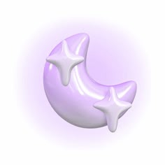 a purple and white object with stars on it