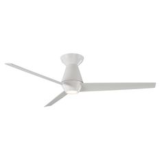 Modern Forms Fans - FH-W2003-52L-35-MW - 52``Ceiling Fan - Slim - Matte White Flush Ceiling Fans, Trendy Restaurant, Eclectic Homes, Indoor Fans, Flush Mount Ceiling Fan, Outdoor Flush Mounts, Transitional Modern, Led Ceiling Fan, Wac Lighting