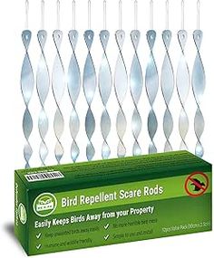 the bird repellent scare rods are in a box